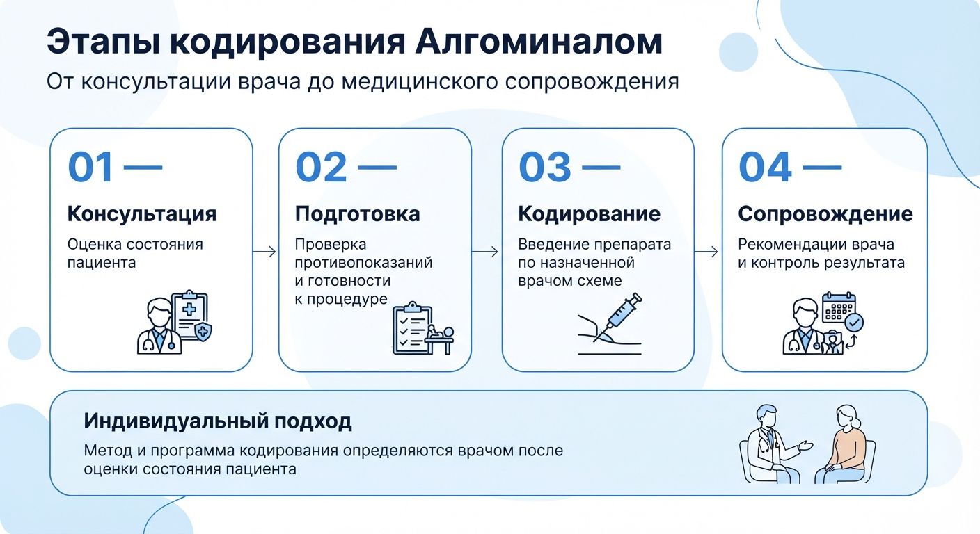 Кодирование препаратом «Алгоминал» в Александровск-Сахалинском инфографика