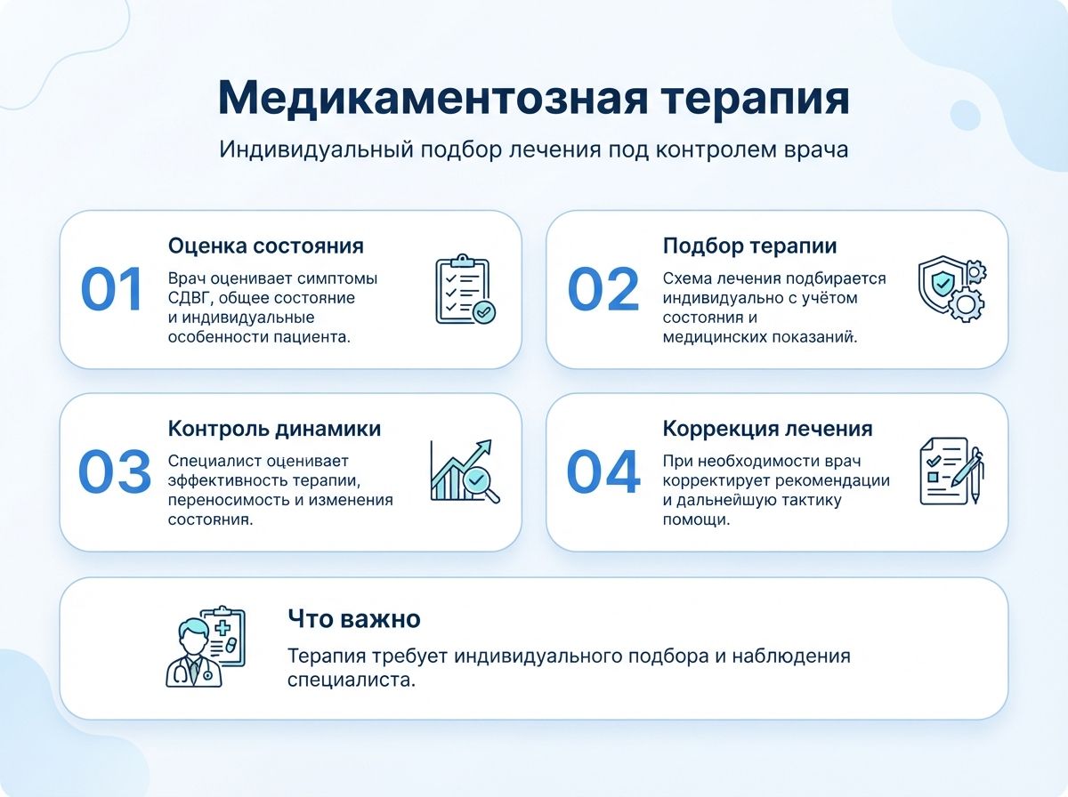 Лечение СДВГ в Александровск-Сахалинском у детей и взрослыхинфографика